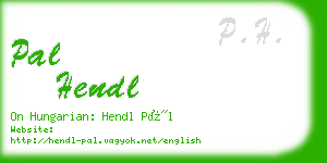 pal hendl business card